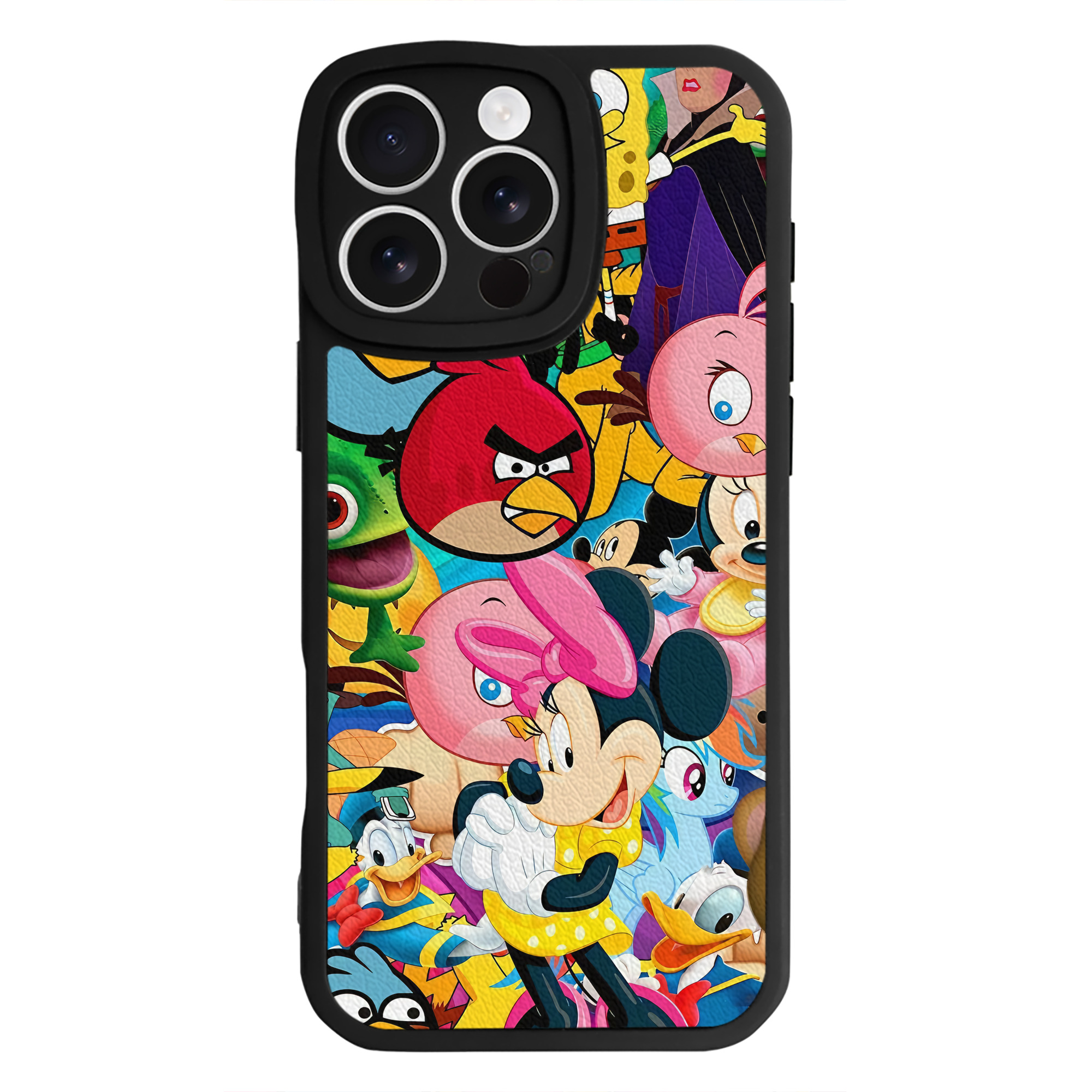 （画像用） Angry Birds アングリーバード 【iPhone 16シリーズ対応】シリコンスマホケース（レザー調） 材質：シリコン